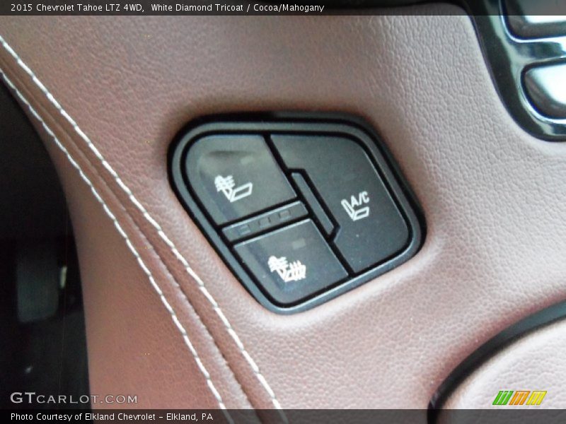 White Diamond Tricoat / Cocoa/Mahogany 2015 Chevrolet Tahoe LTZ 4WD