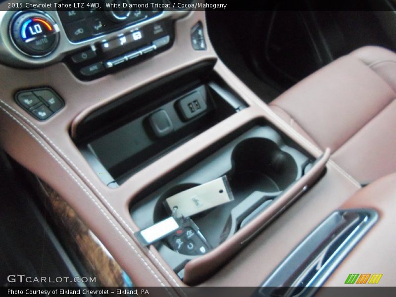 White Diamond Tricoat / Cocoa/Mahogany 2015 Chevrolet Tahoe LTZ 4WD