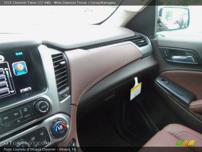 White Diamond Tricoat / Cocoa/Mahogany 2015 Chevrolet Tahoe LTZ 4WD