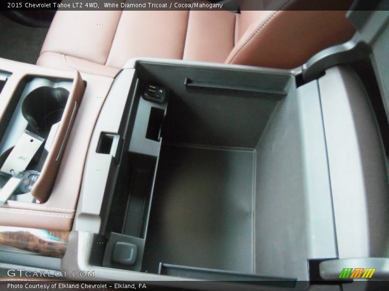 White Diamond Tricoat / Cocoa/Mahogany 2015 Chevrolet Tahoe LTZ 4WD