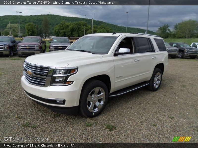 White Diamond Tricoat / Cocoa/Mahogany 2015 Chevrolet Tahoe LTZ 4WD