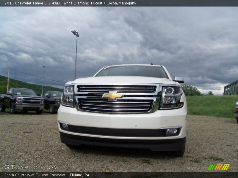 White Diamond Tricoat / Cocoa/Mahogany 2015 Chevrolet Tahoe LTZ 4WD