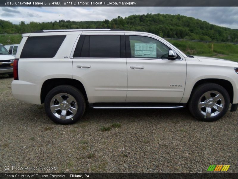 White Diamond Tricoat / Cocoa/Mahogany 2015 Chevrolet Tahoe LTZ 4WD