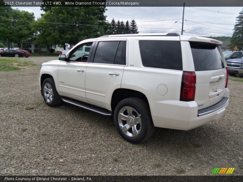 White Diamond Tricoat / Cocoa/Mahogany 2015 Chevrolet Tahoe LTZ 4WD