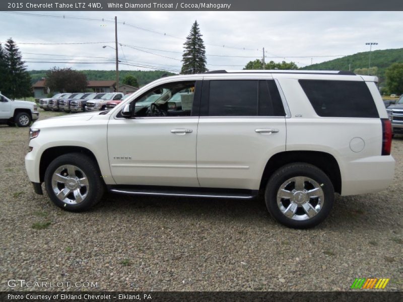 White Diamond Tricoat / Cocoa/Mahogany 2015 Chevrolet Tahoe LTZ 4WD