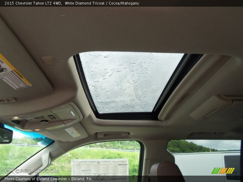 White Diamond Tricoat / Cocoa/Mahogany 2015 Chevrolet Tahoe LTZ 4WD