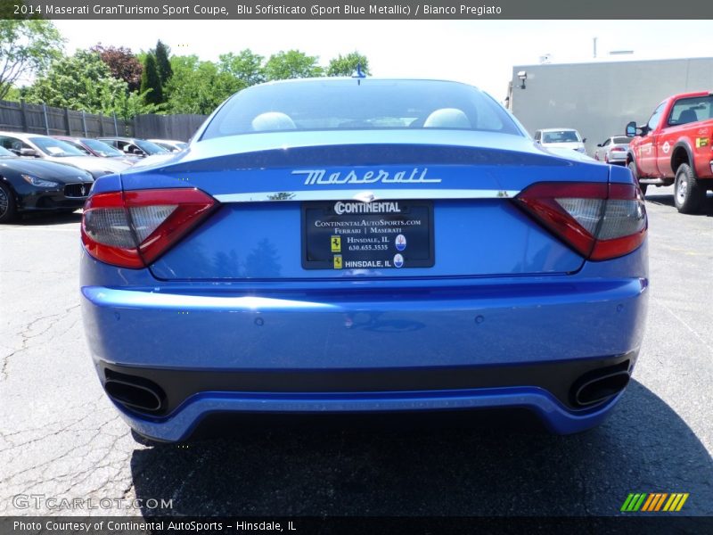 Blu Sofisticato (Sport Blue Metallic) / Bianco Pregiato 2014 Maserati GranTurismo Sport Coupe