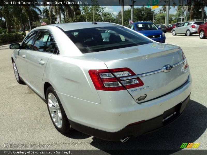 Ingot Silver / Charcoal Black 2014 Ford Taurus Limited