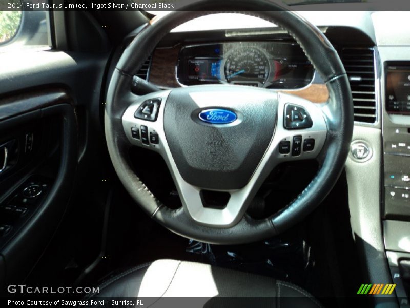 Ingot Silver / Charcoal Black 2014 Ford Taurus Limited