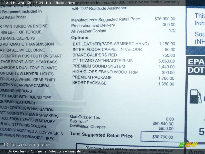 Nero (Black) / Nero 2014 Maserati Ghibli S Q4