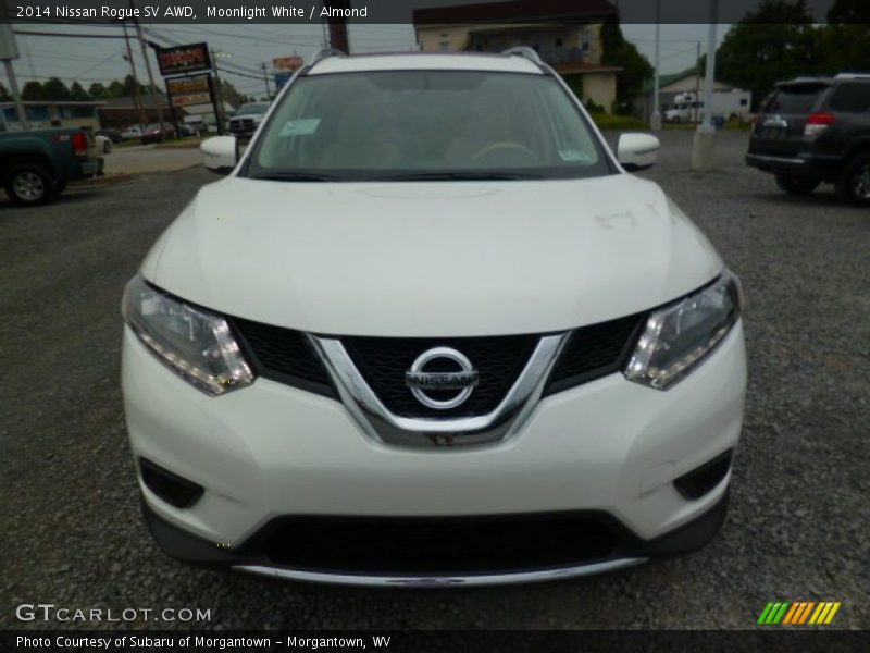 Moonlight White / Almond 2014 Nissan Rogue SV AWD