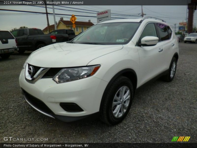 Moonlight White / Almond 2014 Nissan Rogue SV AWD