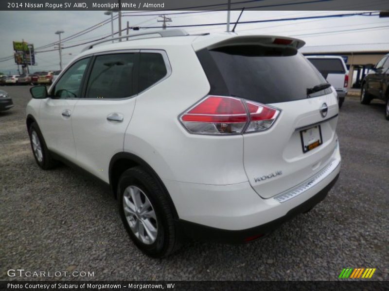 Moonlight White / Almond 2014 Nissan Rogue SV AWD