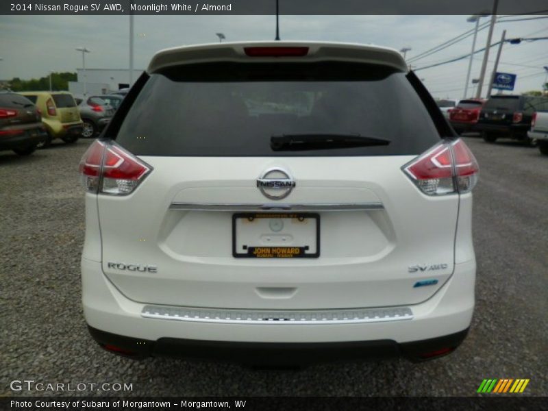 Moonlight White / Almond 2014 Nissan Rogue SV AWD