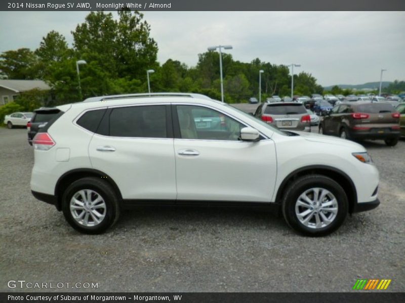 Moonlight White / Almond 2014 Nissan Rogue SV AWD