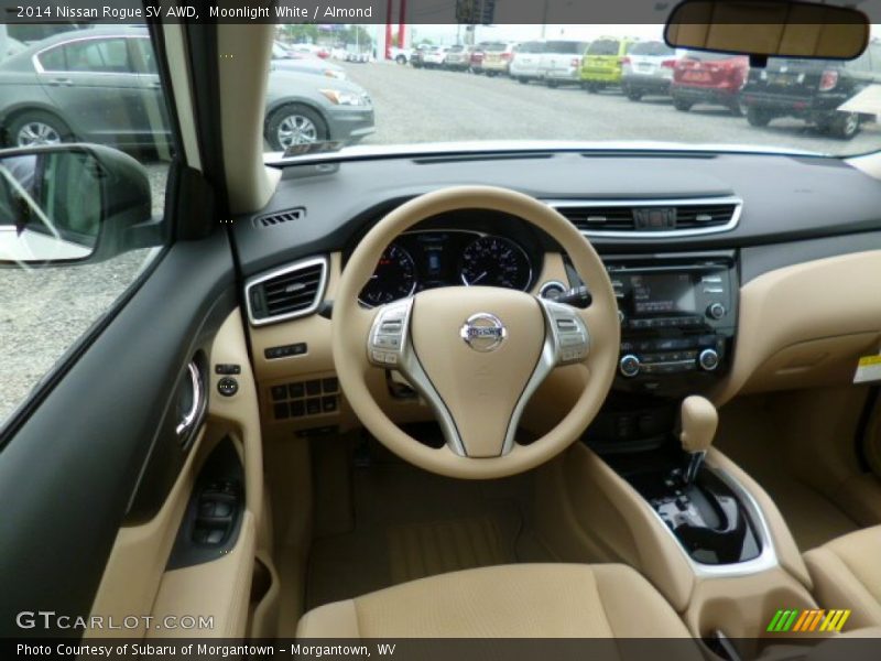 Moonlight White / Almond 2014 Nissan Rogue SV AWD