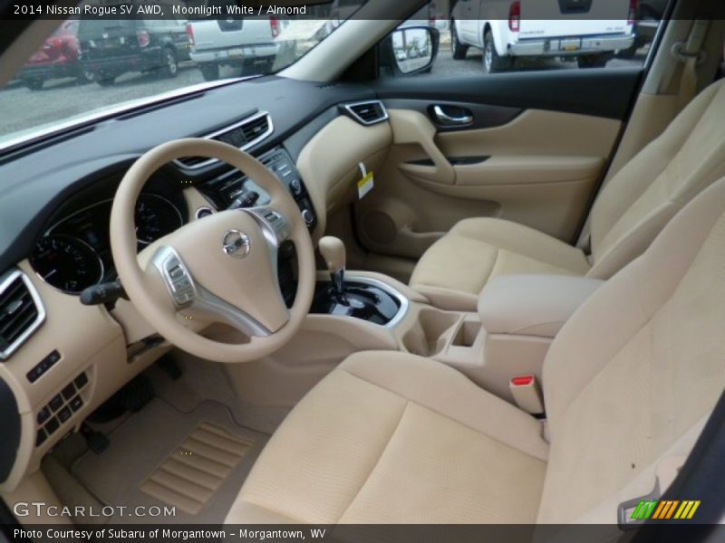 Moonlight White / Almond 2014 Nissan Rogue SV AWD
