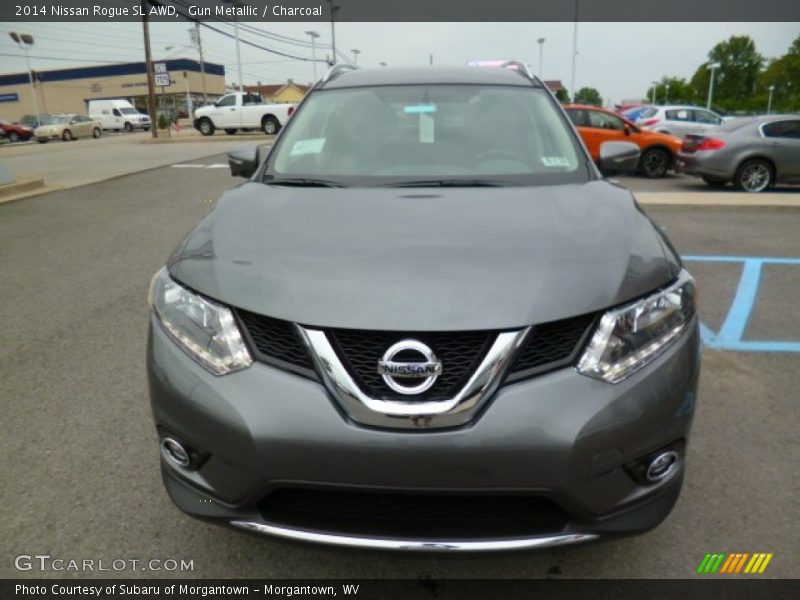 Gun Metallic / Charcoal 2014 Nissan Rogue SL AWD