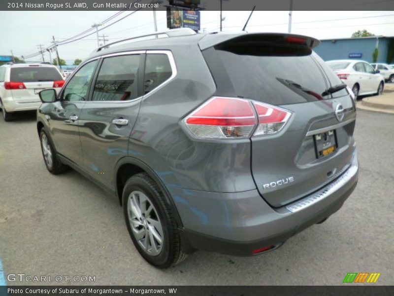 Gun Metallic / Charcoal 2014 Nissan Rogue SL AWD