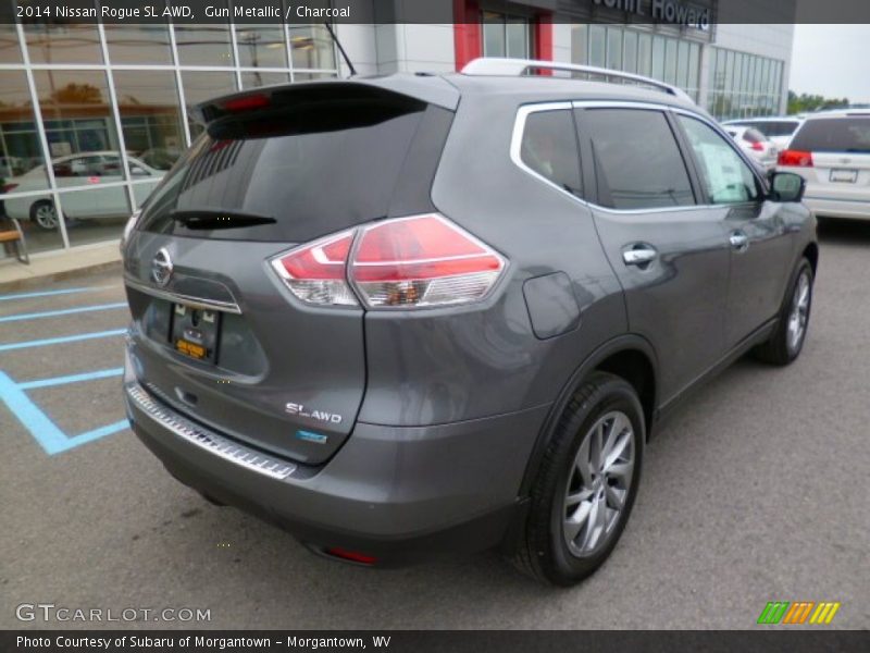 Gun Metallic / Charcoal 2014 Nissan Rogue SL AWD