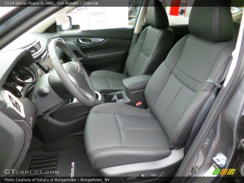 Gun Metallic / Charcoal 2014 Nissan Rogue SL AWD