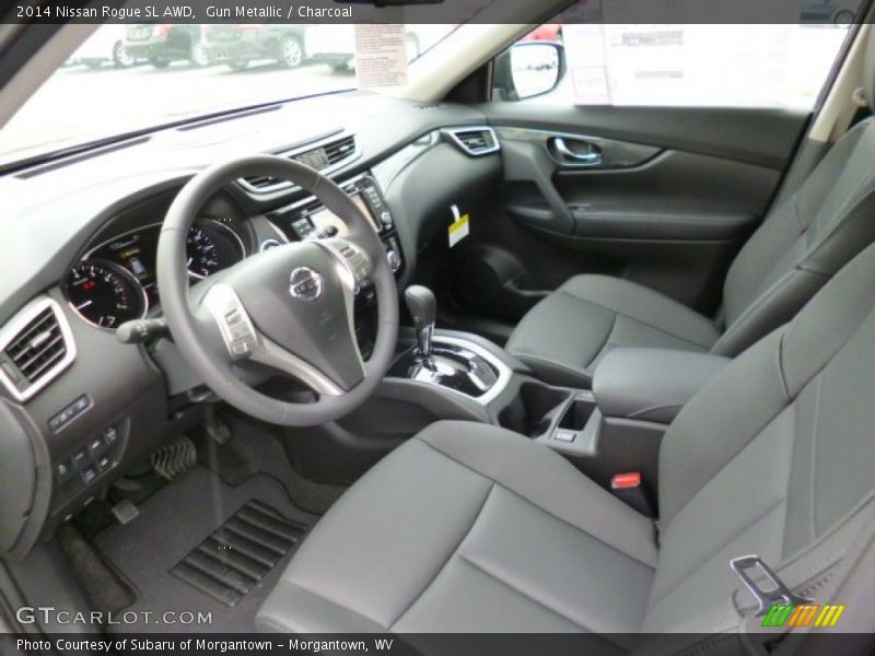 Gun Metallic / Charcoal 2014 Nissan Rogue SL AWD