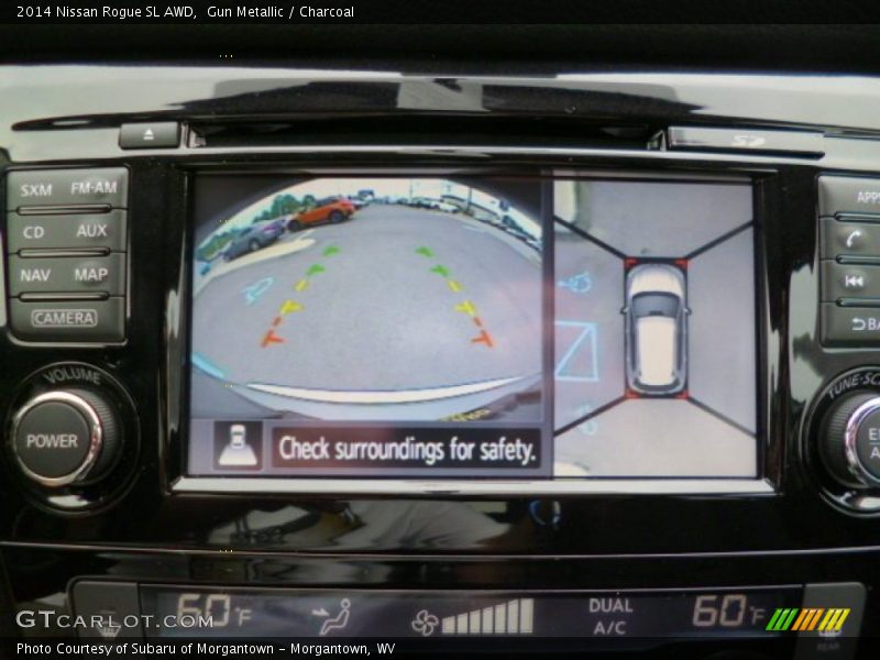 Gun Metallic / Charcoal 2014 Nissan Rogue SL AWD