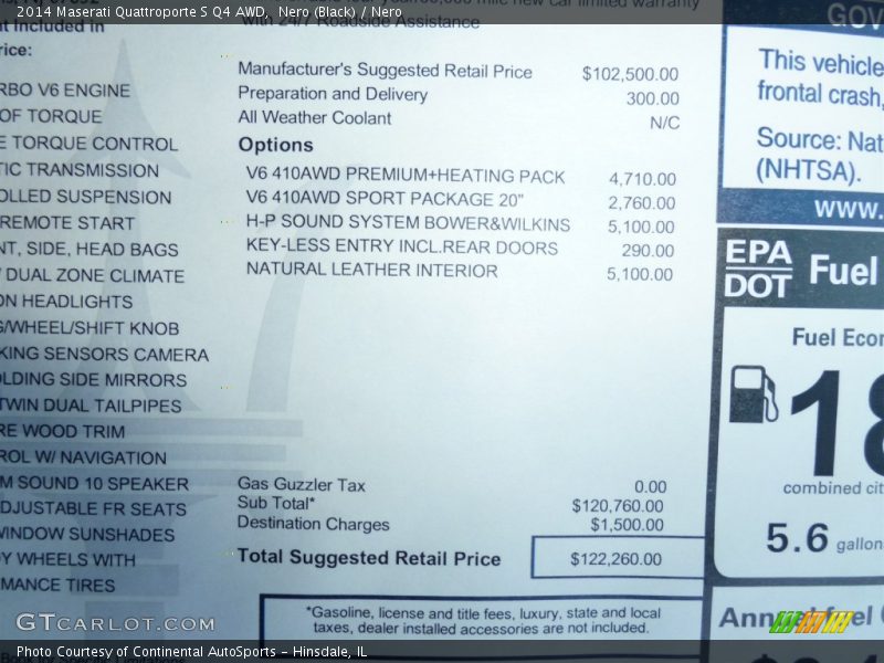 Nero (Black) / Nero 2014 Maserati Quattroporte S Q4 AWD