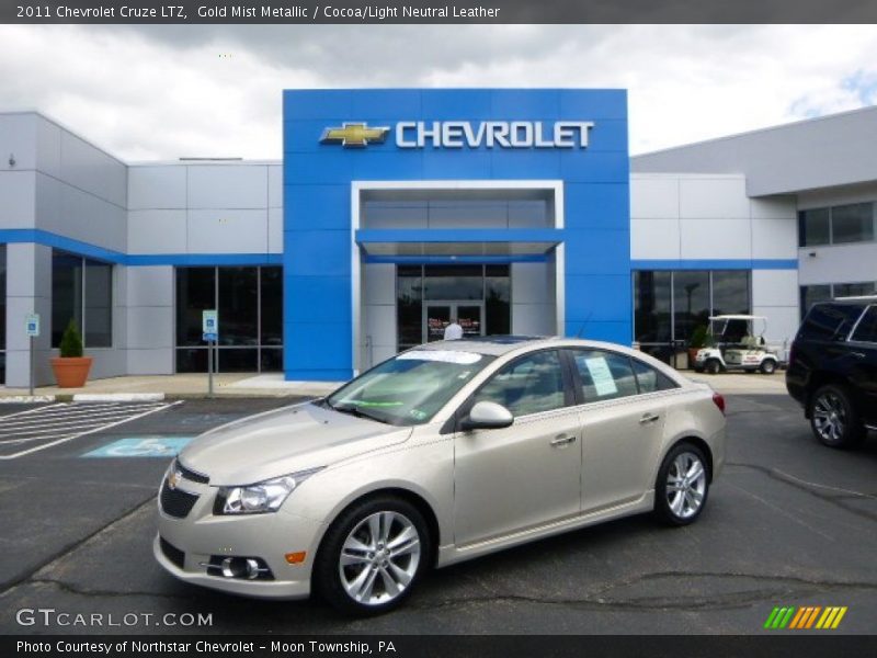 Gold Mist Metallic / Cocoa/Light Neutral Leather 2011 Chevrolet Cruze LTZ