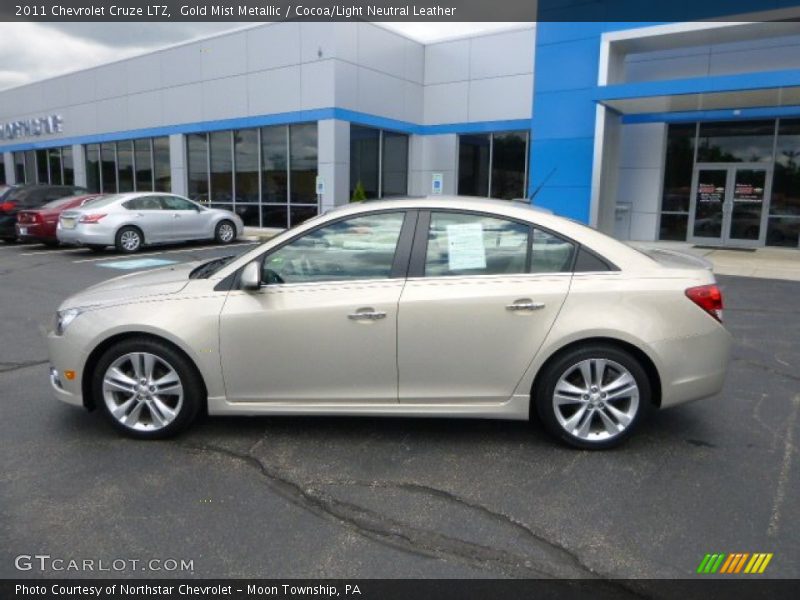 Gold Mist Metallic / Cocoa/Light Neutral Leather 2011 Chevrolet Cruze LTZ