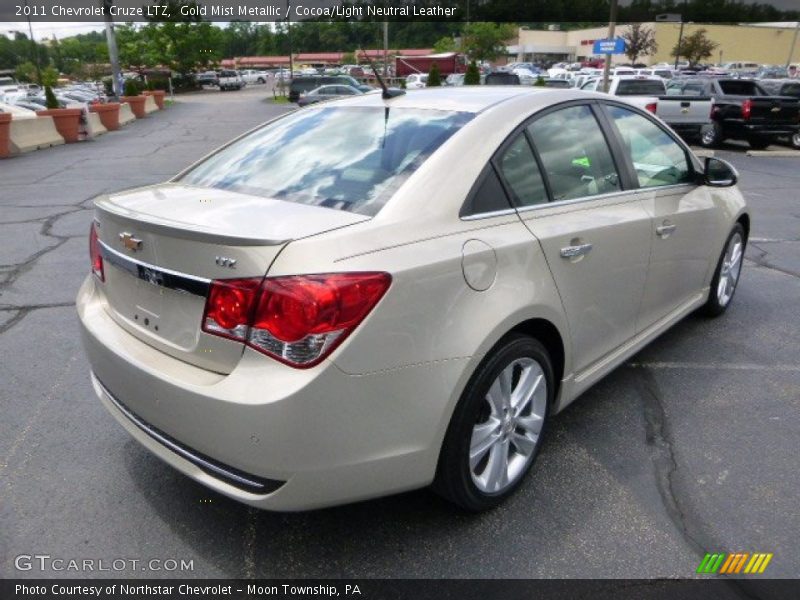 Gold Mist Metallic / Cocoa/Light Neutral Leather 2011 Chevrolet Cruze LTZ