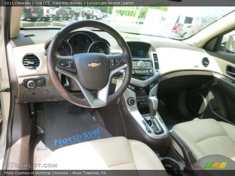 Gold Mist Metallic / Cocoa/Light Neutral Leather 2011 Chevrolet Cruze LTZ