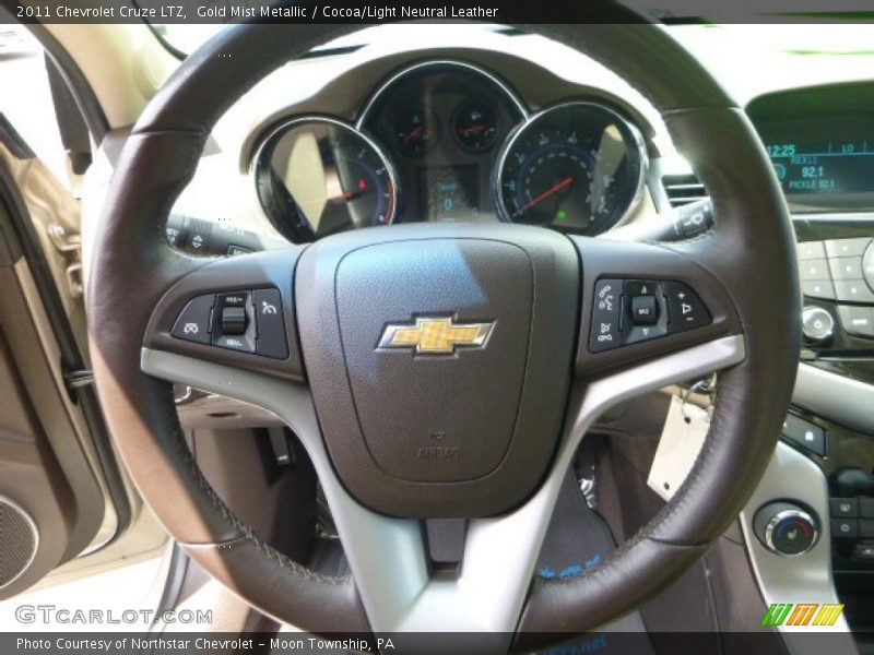 Gold Mist Metallic / Cocoa/Light Neutral Leather 2011 Chevrolet Cruze LTZ