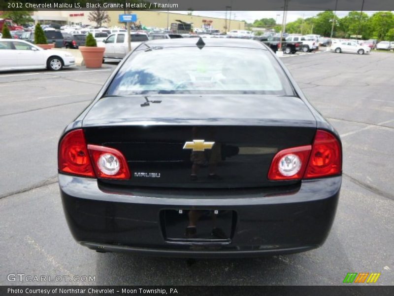 Black Granite Metallic / Titanium 2012 Chevrolet Malibu LS
