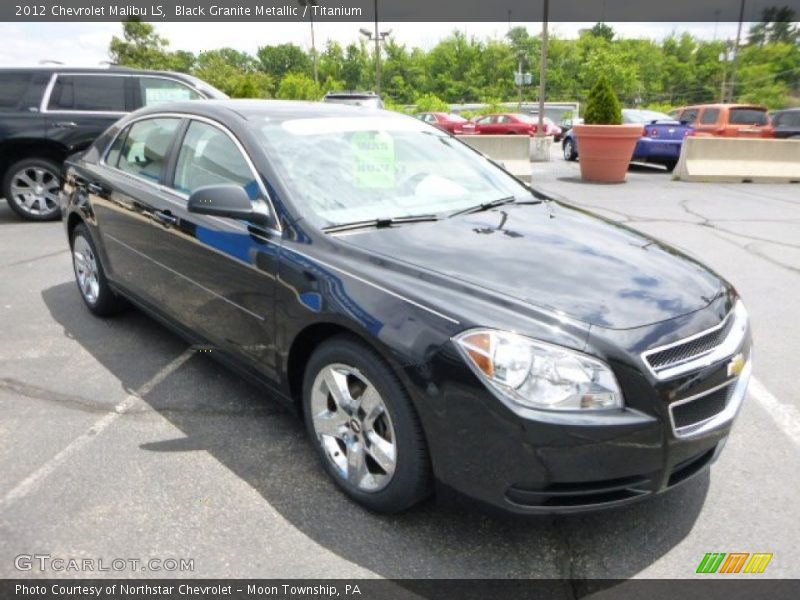 Black Granite Metallic / Titanium 2012 Chevrolet Malibu LS