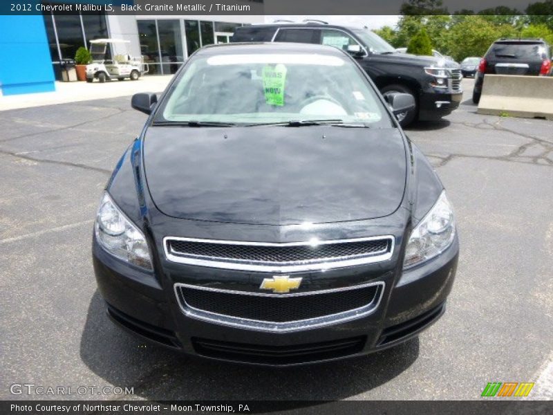 Black Granite Metallic / Titanium 2012 Chevrolet Malibu LS