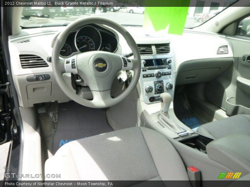 Black Granite Metallic / Titanium 2012 Chevrolet Malibu LS