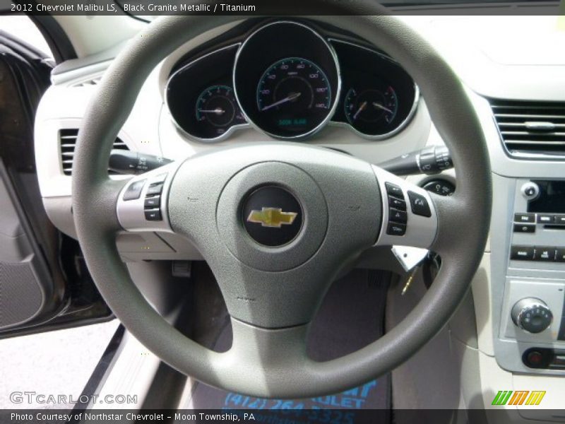 Black Granite Metallic / Titanium 2012 Chevrolet Malibu LS