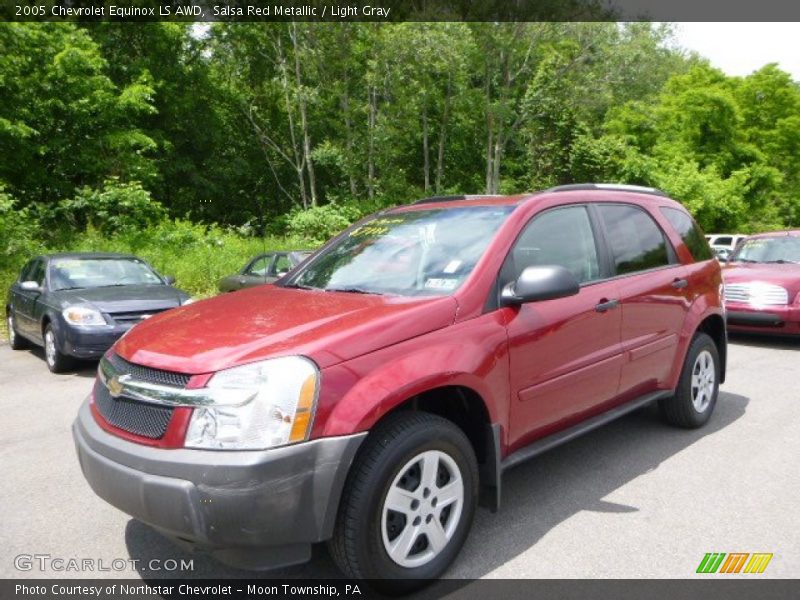 Salsa Red Metallic / Light Gray 2005 Chevrolet Equinox LS AWD