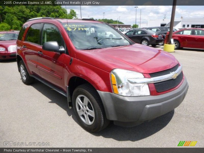 Salsa Red Metallic / Light Gray 2005 Chevrolet Equinox LS AWD