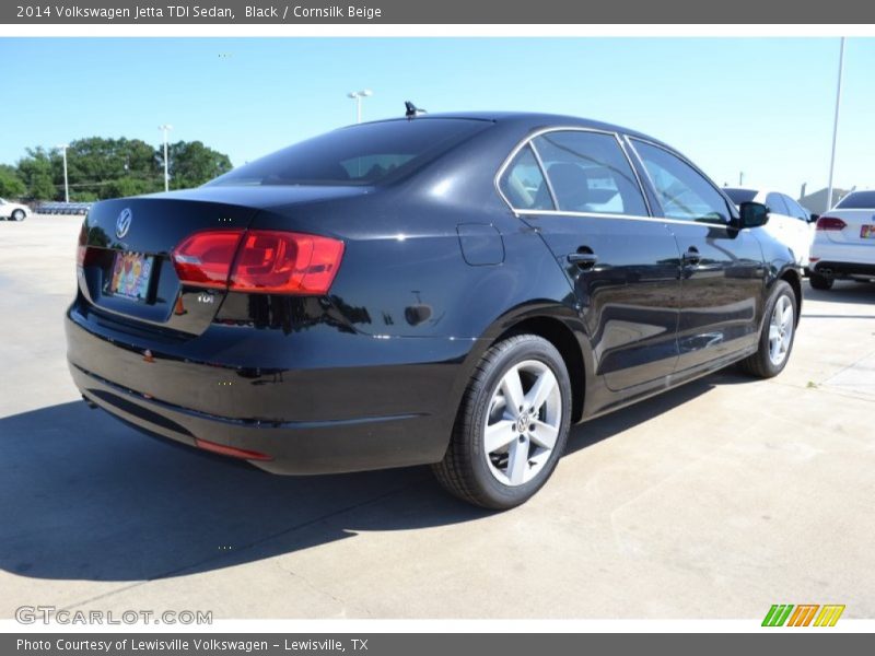 Black / Cornsilk Beige 2014 Volkswagen Jetta TDI Sedan