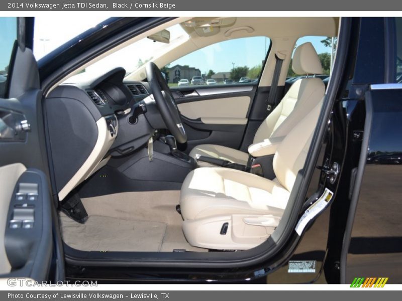 Black / Cornsilk Beige 2014 Volkswagen Jetta TDI Sedan