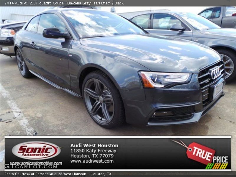Daytona Gray Pearl Effect / Black 2014 Audi A5 2.0T quattro Coupe