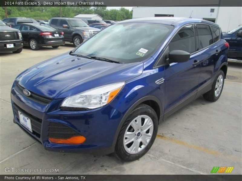 Deep Impact Blue / Charcoal Black 2014 Ford Escape S