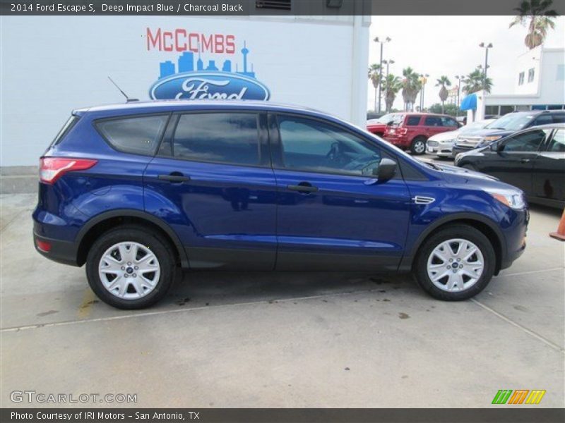 Deep Impact Blue / Charcoal Black 2014 Ford Escape S