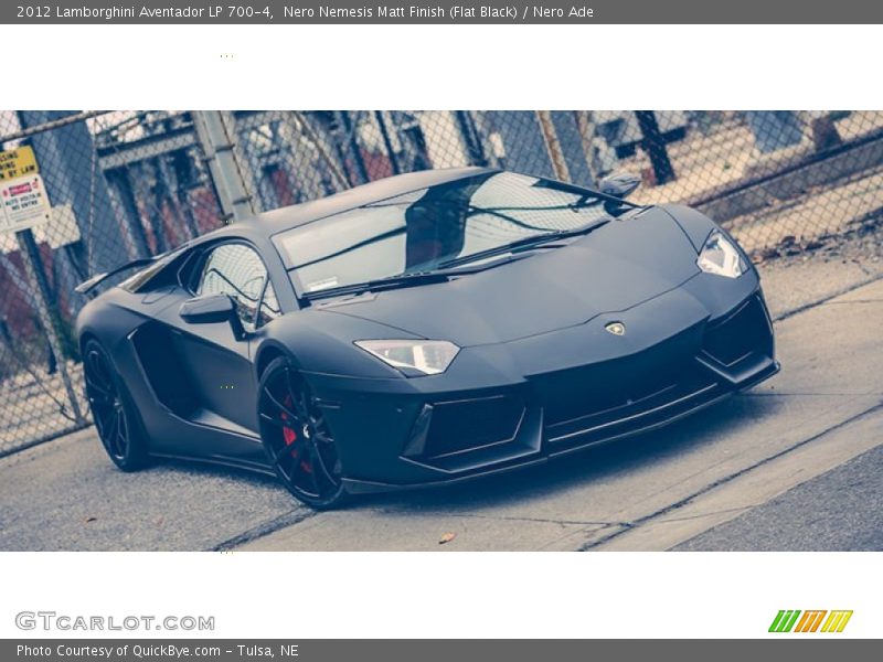 Nero Nemesis Matt Finish (Flat Black) / Nero Ade 2012 Lamborghini Aventador LP 700-4