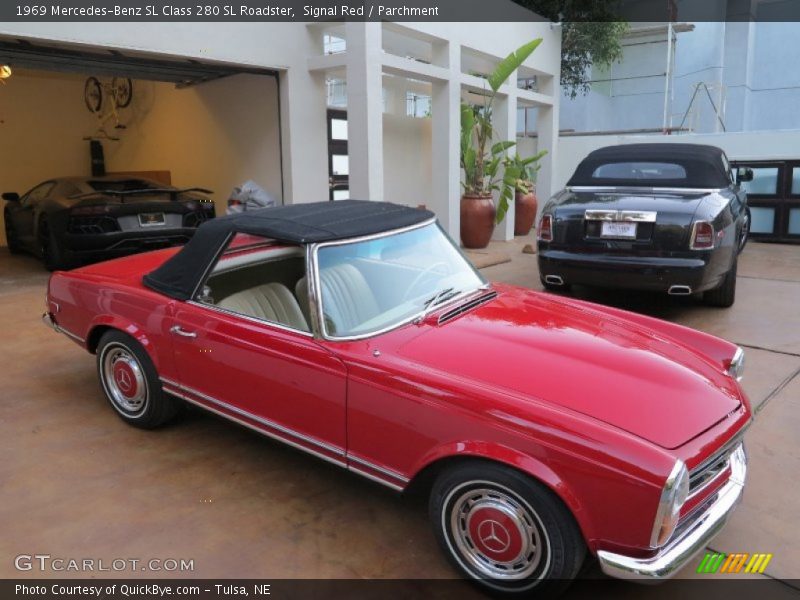 Signal Red / Parchment 1969 Mercedes-Benz SL Class 280 SL Roadster