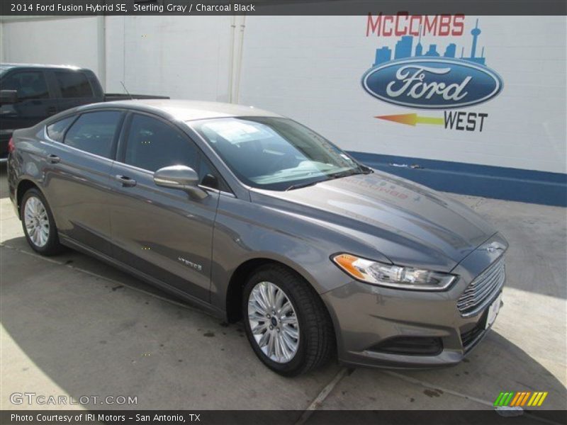 Sterling Gray / Charcoal Black 2014 Ford Fusion Hybrid SE