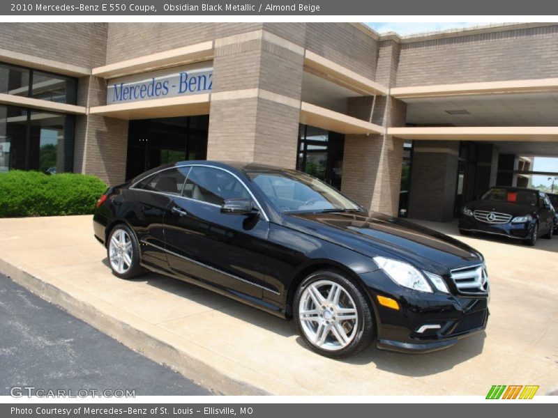 Obsidian Black Metallic / Almond Beige 2010 Mercedes-Benz E 550 Coupe