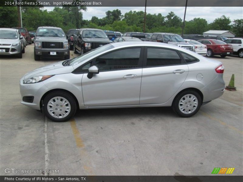 Ingot Silver / Charcoal Black 2014 Ford Fiesta S Sedan